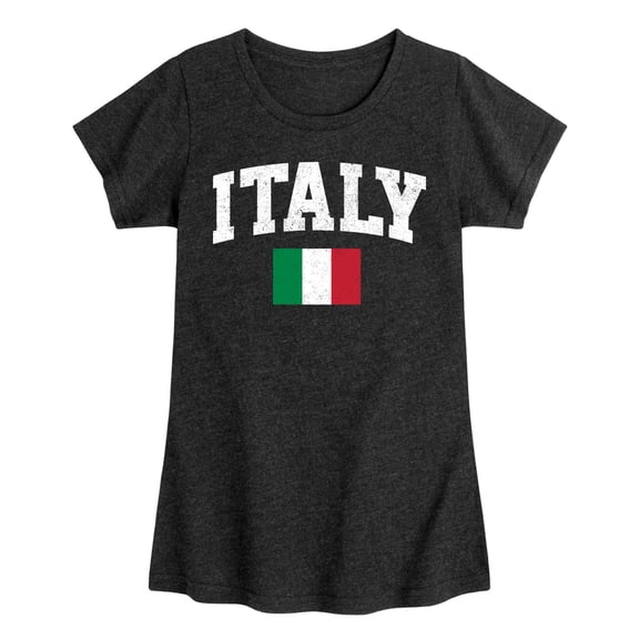 Instant Message - Italy Flag - Youth Girls Short Sleeve T-shirt