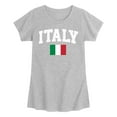 thumbnail image 1 of Instant Message - Italy Flag - Youth Girls Short Sleeve T-shirt, 1 of 4