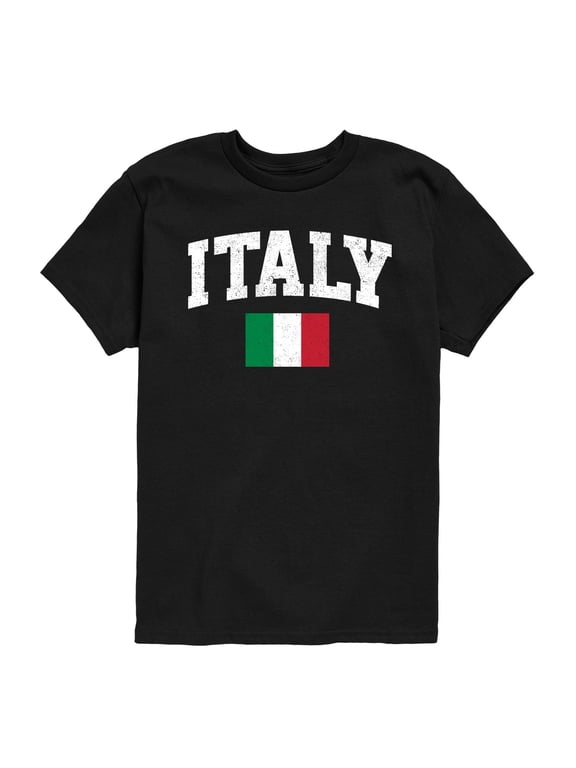 - Italy Flag Boys' Short Sleeve Graphic T-Shirt