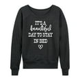 thumbnail image 1 of Instant Message - Its A Beautiful Day To Say In Bed - Women's Lightweight French Terry Long Sleeve Shirt, 1 of 6