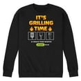 thumbnail image 1 of Instant Message - Its Grilling Time   - Men's Crew Neck Fleece Pullover, 1 of 6
