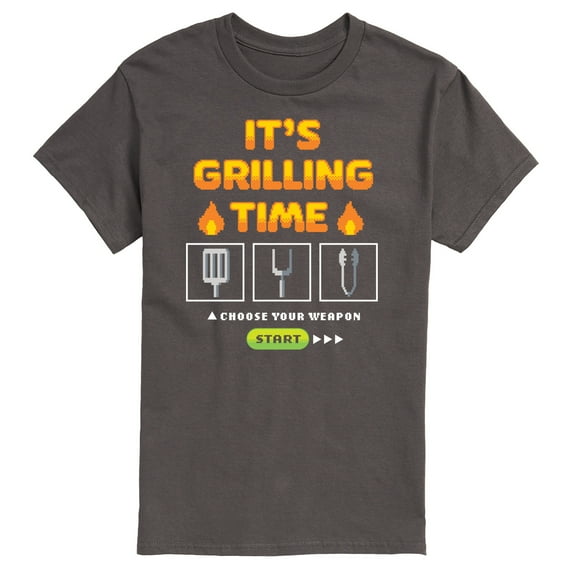 Instant Message - Its Grilling Time - Men's Short Sleeve Graphic T-Shirt