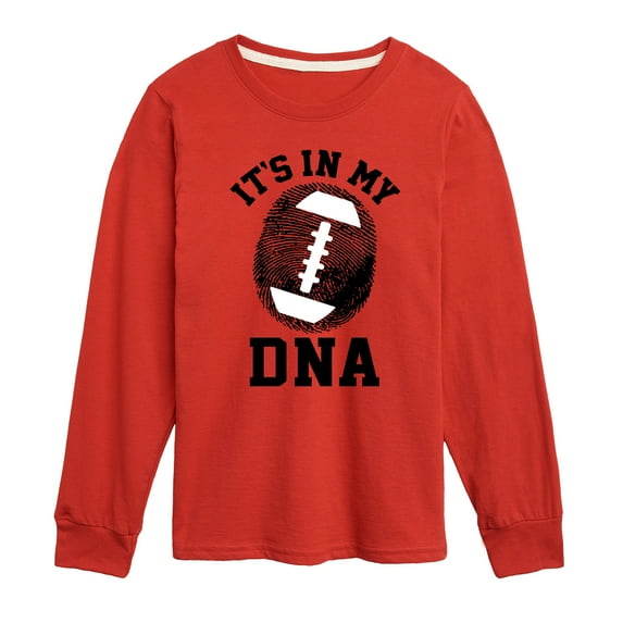 Instant Message - Its In My DNA Football - Toddler & Youth Long Sleeve Graphic T-Shirt