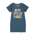 thumbnail image 1 of Instant Message - Its My Bday - Toddler & Youth Girls Fleece Dress, 1 of 6