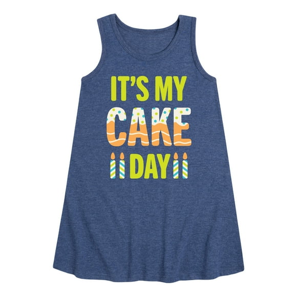 Instant Message - Its My Cake Day - Toddler & Youth Girls A-line Dress