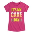 thumbnail image 1 of Instant Message - Its My Cake Day - Toddler & Youth Girls Short Sleeve Graphic T-Shirt, 1 of 6