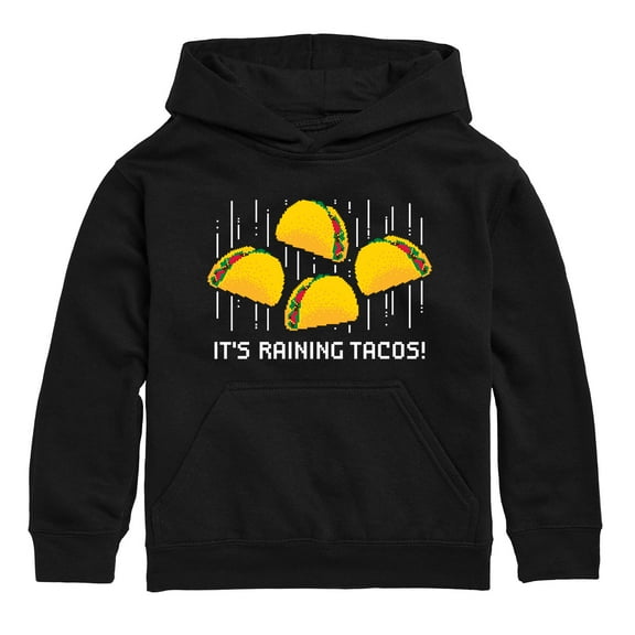 Instant Message - Its Raining Tacos 8 Bit - Toddler and Youth Pullover Fleece Hoodie
