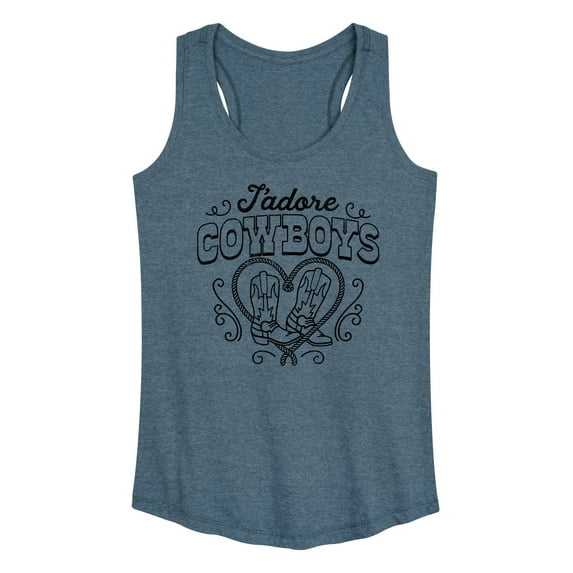 Instant Message - Jadore Cowboys - Women's Racerback Tank Top