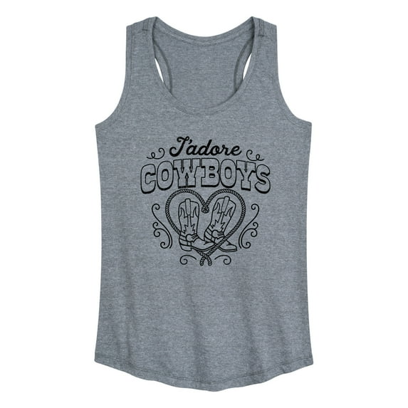Instant Message - Jadore Cowboys - Women's Racerback Tank Top