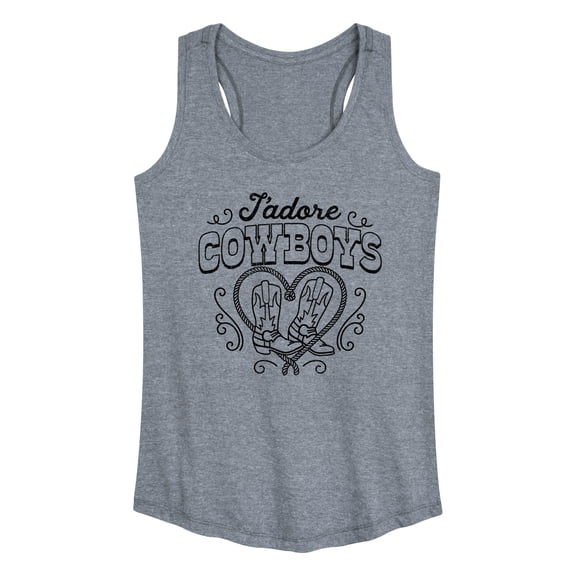 Instant Message - Jadore Cowboys - Women's Racerback Tank Top