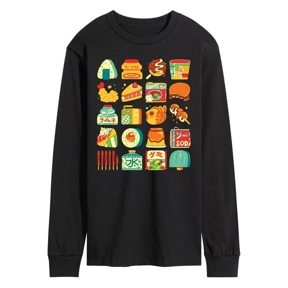 Instant Message - Japanese Snacks - Men's Long Sleeve Graphic T-Shirt