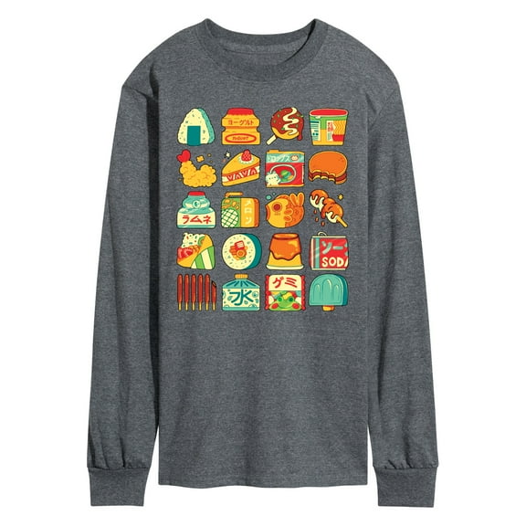 Instant Message - Japanese Snacks - Men's Long Sleeve Graphic T-Shirt
