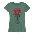 thumbnail image 1 of Instant Message - Jar With Poppies Short Sleeve Graphic T-Shirt, 1 of 5
