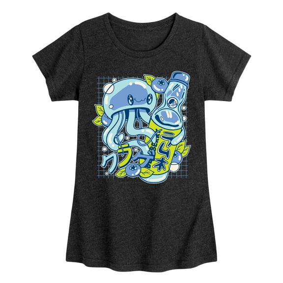 Instant Message - Jellyfish Ramune - Toddler & Youth Girls Short Sleeve Graphic T-Shirt