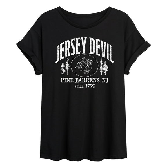 Instant Message - Jersey Devil - Women's Oversized Graphic T-shirt
