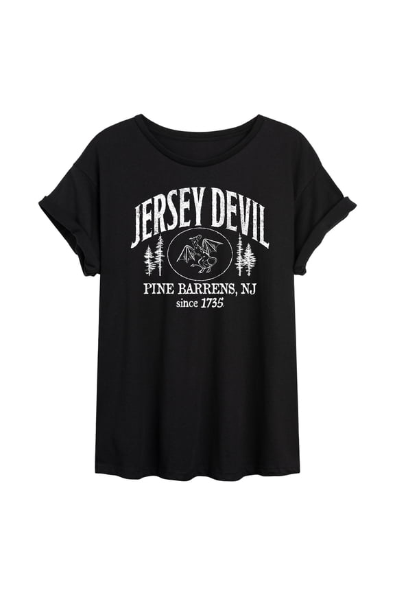 - Jersey Devil - Women's Oversized Graphic T-shirt