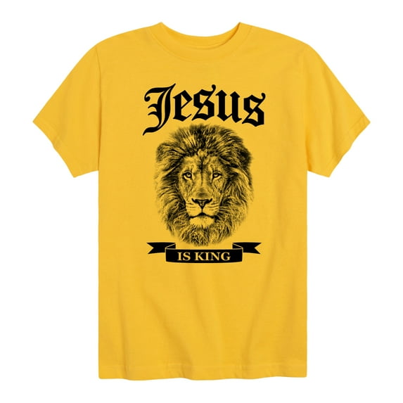 Instant Message - Jesus Is King Lion - Toddler & Youth Short Sleeve Graphic T-Shirt