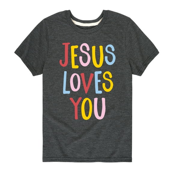 Instant Message - Jesus Loves You - Toddler & Youth Short Sleeve Graphic T-Shirt