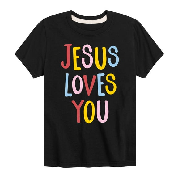 Instant Message - Jesus Loves You - Toddler & Youth Short Sleeve Graphic T-Shirt