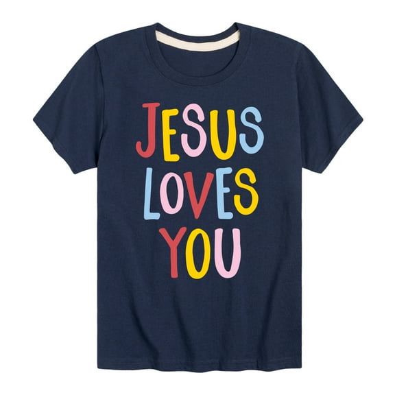 Instant Message - Jesus Loves You - Toddler & Youth Short Sleeve Graphic T-Shirt