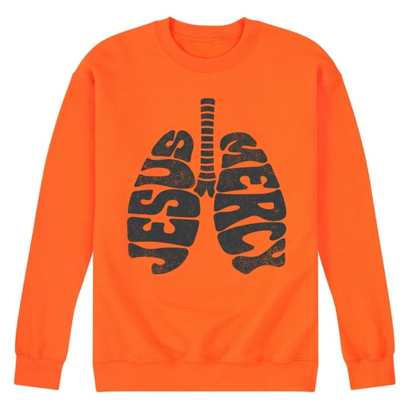 Instant Message - Jesus Mercy Lungs - Men's Crew Neck Fleece Pullover