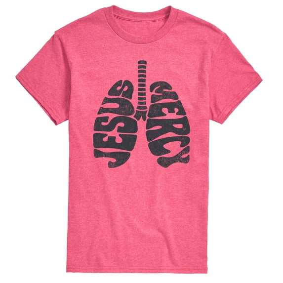 Instant Message - Jesus Mercy Lungs - Men's Short Sleeve Graphic T-Shirt