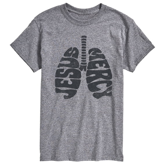 Instant Message - Jesus Mercy Lungs - Men's Short Sleeve Graphic T-Shirt