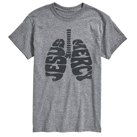 Instant Message - Jesus Mercy Lungs - Men's Short Sleeve Graphic T-Shirt