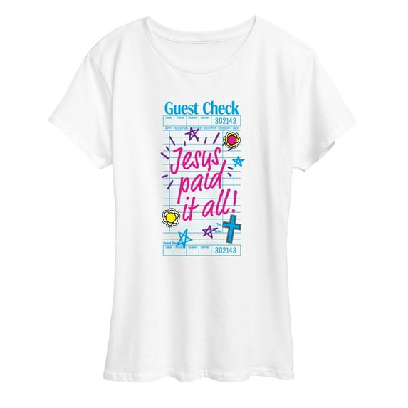 Instant Message - Jesus Paid It All - Women's Short Sleeve Graphic T-Shirt