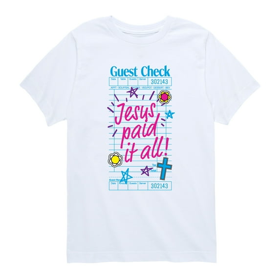 Instant Message - Jesus Paid It All - Youth Short Sleeve Graphic T-Shirt