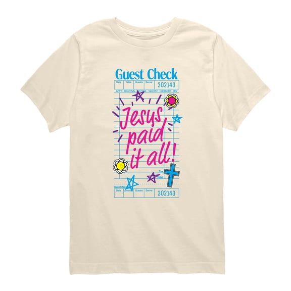 Instant Message - Jesus Paid It All - Youth Short Sleeve Graphic T-Shirt