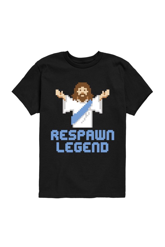 - Jesus Respawn Legend Short Sleeve Graphic T-Shirt