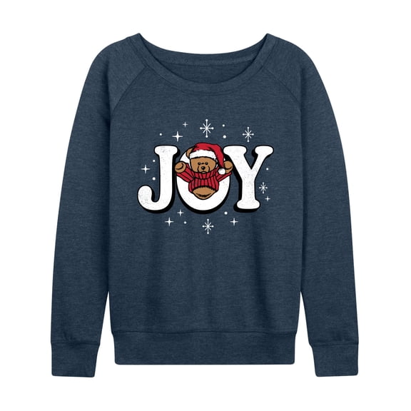 Instant Message - Joy Teddy Bear - Women's French Terry Long Sleeve Pullover