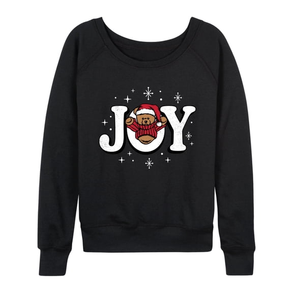 Instant Message - Joy Teddy Bear - Women's French Terry Long Sleeve Pullover