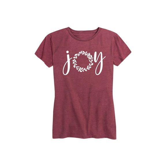 Instant Message - Joy Wreath - Women's Short Sleeve Graphic T-Shirt