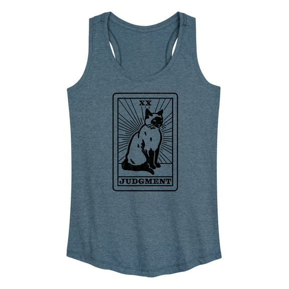 Instant Message - Judgement Cat Tarot Card - Women's Racerback Tank Top