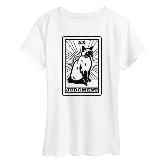 Instant Message - Judgement Cat Tarot Card - Women's Short Sleeve Graphic T-Shirt