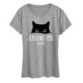 thumbnail image 1 of Instant Message - Judging Silently White Ink - Women's Short Sleeve Graphic T-Shirt, 1 of 5