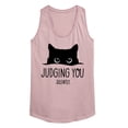 thumbnail image 1 of Instant Message - Judging You Silently Cat Graphic Racerback Tank, 1 of 5