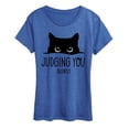thumbnail image 1 of Instant Message - Judging You Silently Cat - Women's Short Sleeve Graphic T-Shirt, 1 of 6