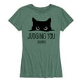 thumbnail image 1 of Instant Message - Judging You Silently Cat - Women's Short Sleeve Graphic T-Shirt, 1 of 5