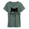 thumbnail image 1 of Instant Message - Judging You Silently Cat - Women's Short Sleeve Graphic T-Shirt, 1 of 5