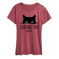 thumbnail image 1 of Instant Message - Judging You Silently Cat - Women's Short Sleeve Graphic T-Shirt, 1 of 5