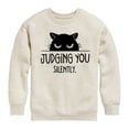 thumbnail image 1 of Instant Message - Judging You - Toddler And Youth Crewneck Fleece Sweatshirt, 1 of 6