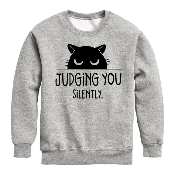 Instant Message - Judging You - Toddler And Youth Crewneck Fleece Sweatshirt