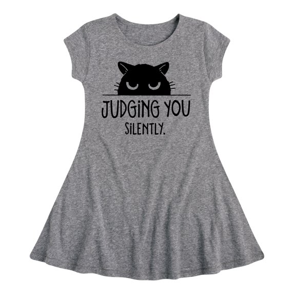 Instant Message - Judging You - Toddler And Youth Girls Fit And Flare Dress