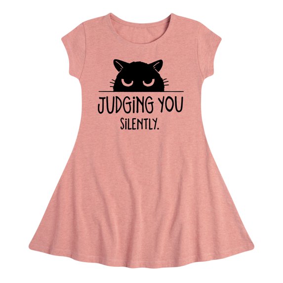 Instant Message - Judging You - Toddler And Youth Girls Fit And Flare Dress