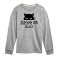 thumbnail image 1 of Instant Message - Judging You - Toddler And Youth Long Sleeve Graphic T-Shirt, 1 of 6