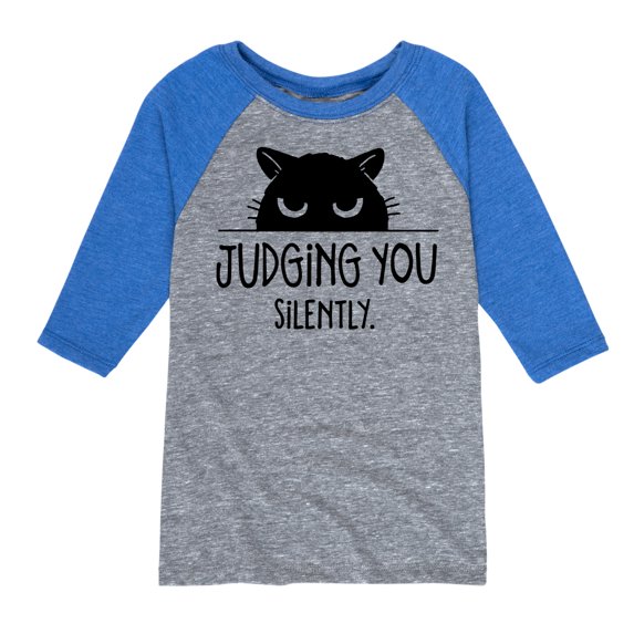 Instant Message - Judging You - Toddler And Youth Raglan Graphic T-Shirt