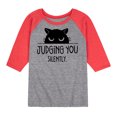 thumbnail image 1 of Instant Message - Judging You - Toddler And Youth Raglan Graphic T-Shirt, 1 of 7